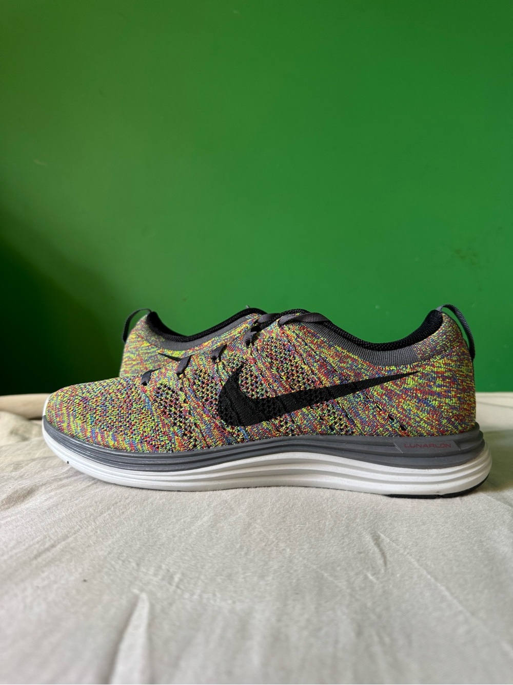 Nike Flyknit lunar 1 multi-color size 12
